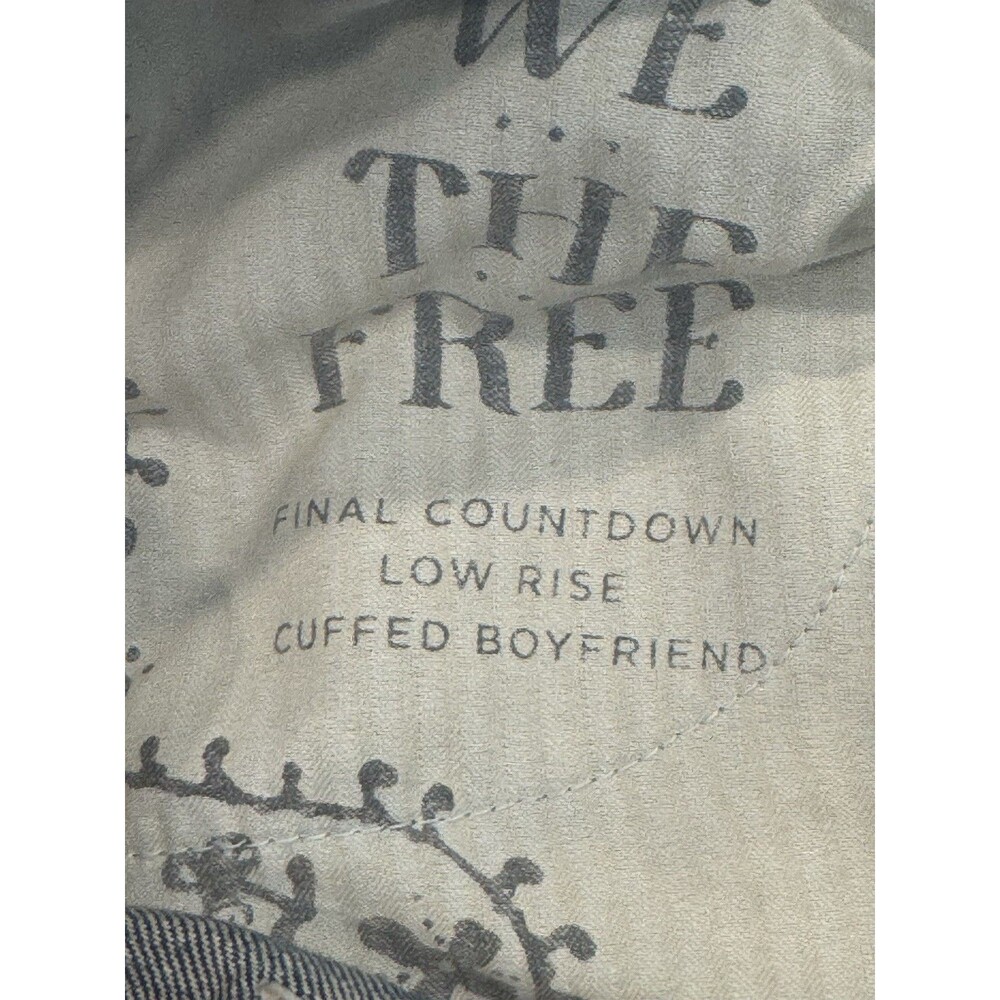 We The Free Final Countdown Cuffed Low Rise Jeans Free People Blue 27 - Picture 14 of 15